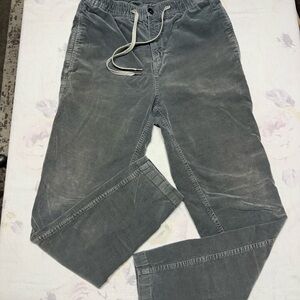 Vuori Men's Charcoal Corduroy Drawstring Pants